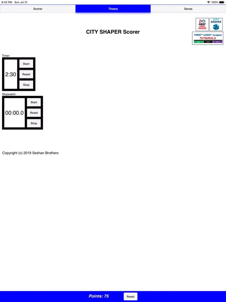 Скриншоты FLL CITY SHAPER Scorer iPad 