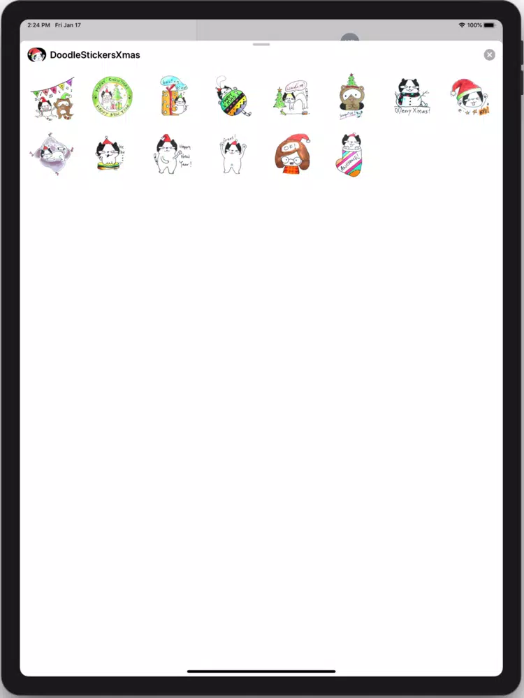 Zrzuty ekranu Doodle Funny Stickers Xmas iPad 