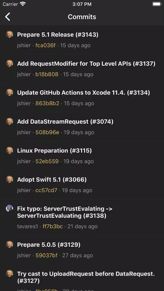 Capturas de tela do GeekHub Lite for GitHub