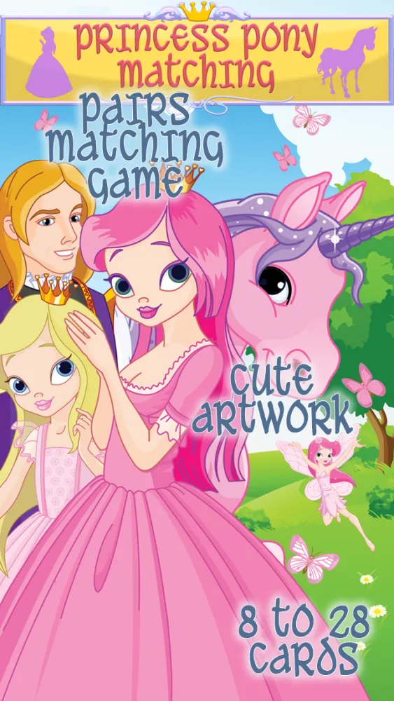 Princess Pony - Matching Memory Game for Kids And Toddlers who Love Princesses and Ponies应用截图