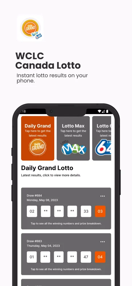 WCLC Lotto Screenshots