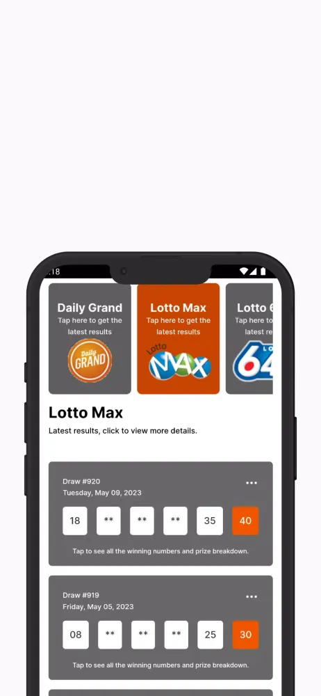 WCLC Lotto Screenshots