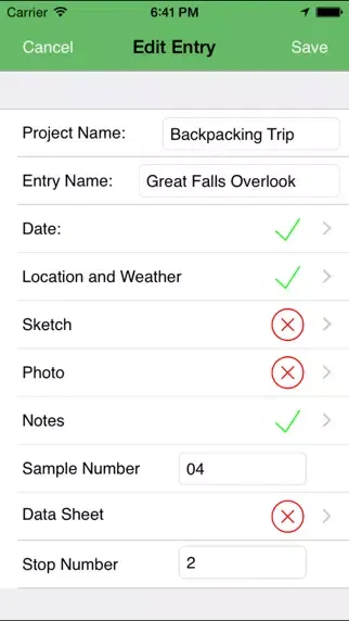 FieldBook Screenshots