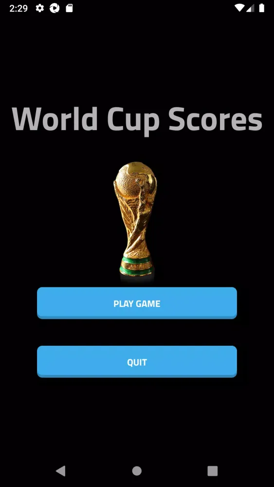 World Cup Scores Soccer Quiz Screenshots