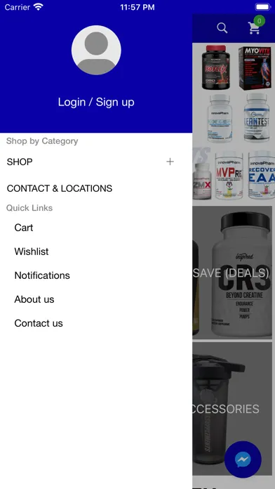 Tangkapan layar Evas Supplements