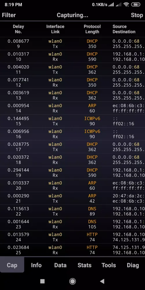 Wicap Screenshots