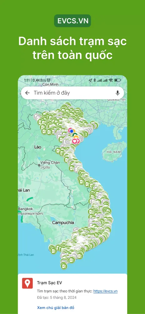 Screenshot di Trạm Sạc EV