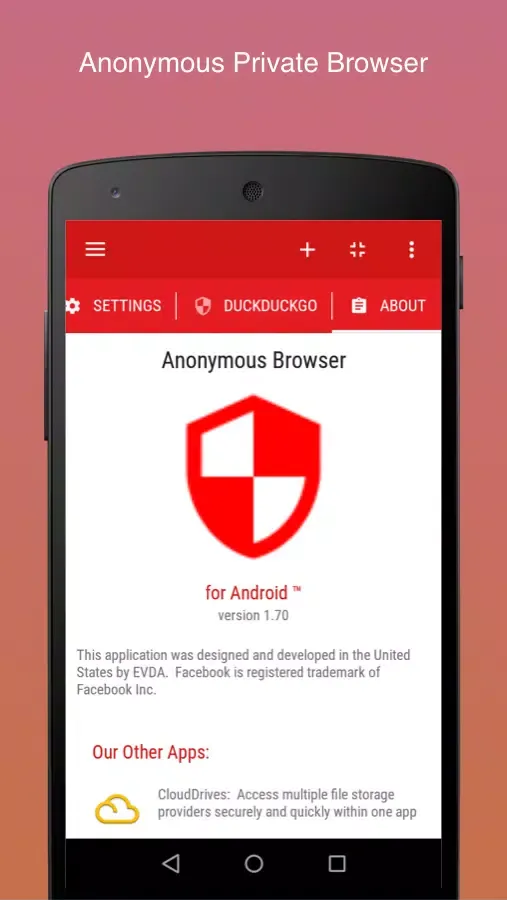 Captures d'écran de Anonymous Browser