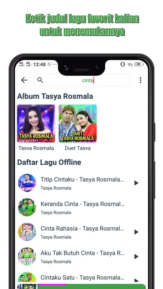 Captures d'écran de Lagu Tasya Rosmala Offline