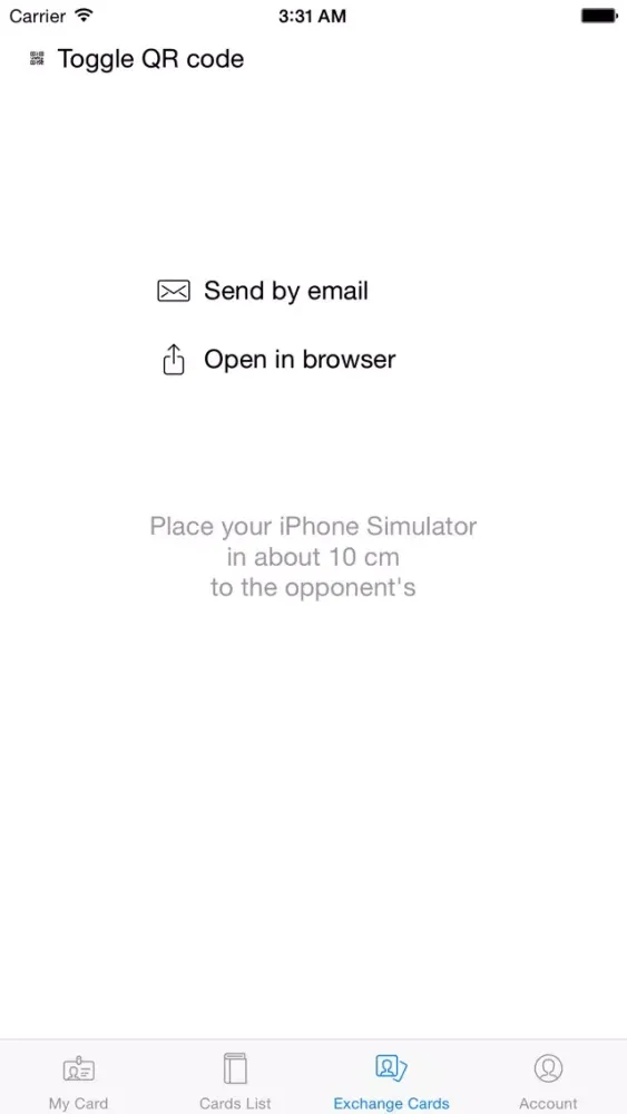 Captures d'écran de BizCardApp