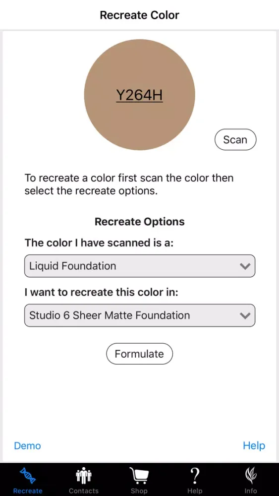 Captures d'écran de My Skin Tone Pro Formulator