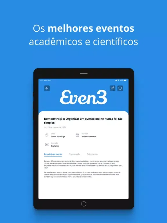 Zrzuty ekranu Even3 Eventos iPad 