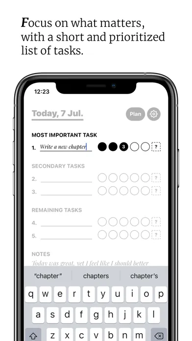 Captures d'écran de Success Weekly Planner
