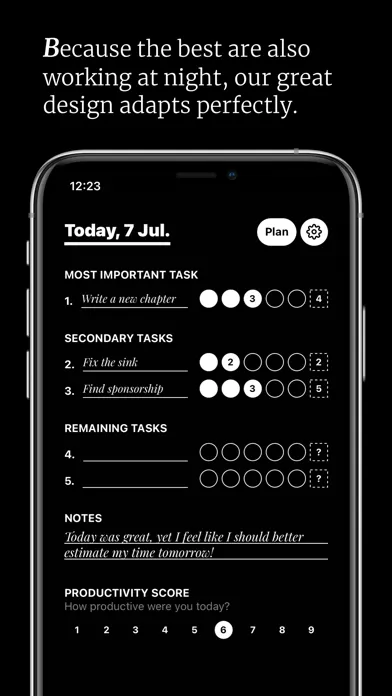 Captures d'écran de Success Weekly Planner