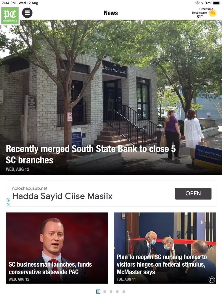 Captures d'écran de Post and Courier Greenville iPad 
