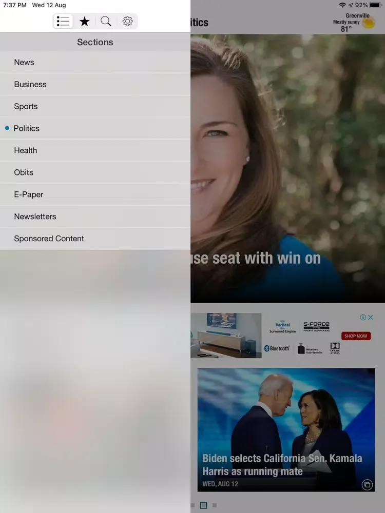 Captures d'écran de Post and Courier Greenville iPad 