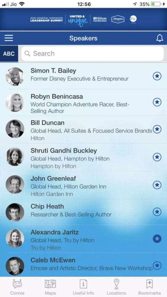 Capturas de tela do GMLS Summit