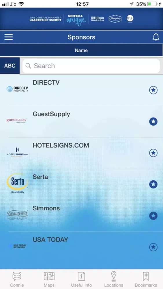 Capturas de tela do GMLS Summit