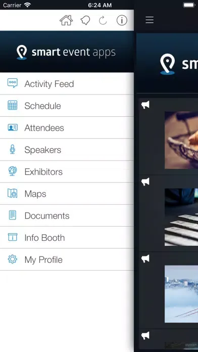 Capturas de tela do Smart Event Apps
