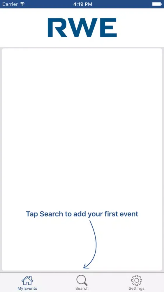 RWE Events Screenshots