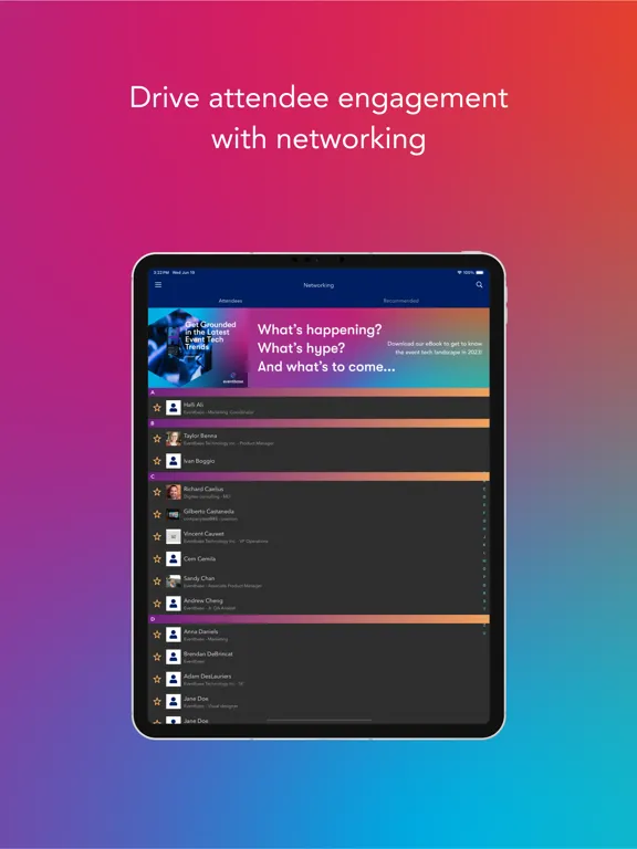 Eventbase Connect iPad 應用截圖