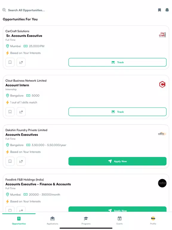 Beep: Internships & Jobs iPad  سکرین شاٹس