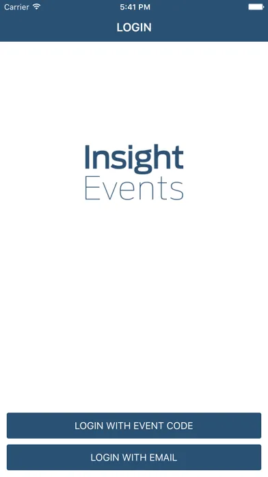 Capturas de tela do Insight Events