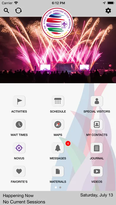 Capturas de tela do 2019 World Scout Jamboree