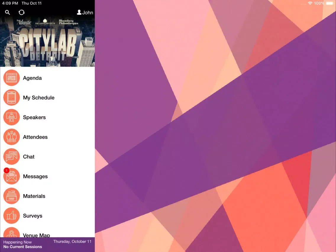 Ảnh chụp màn hình của CityLAB Detroit iPad 