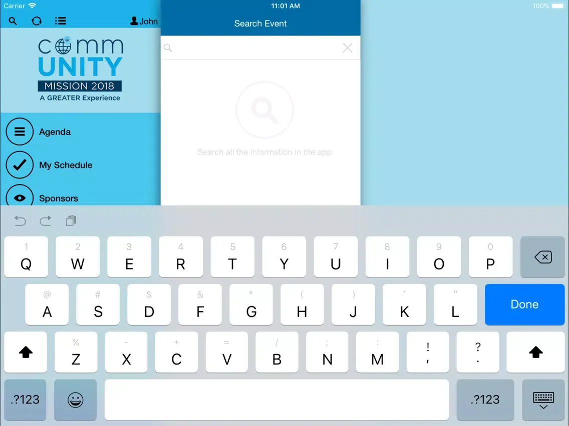 commUNITY Mission 2018 iPad  Screenshots
