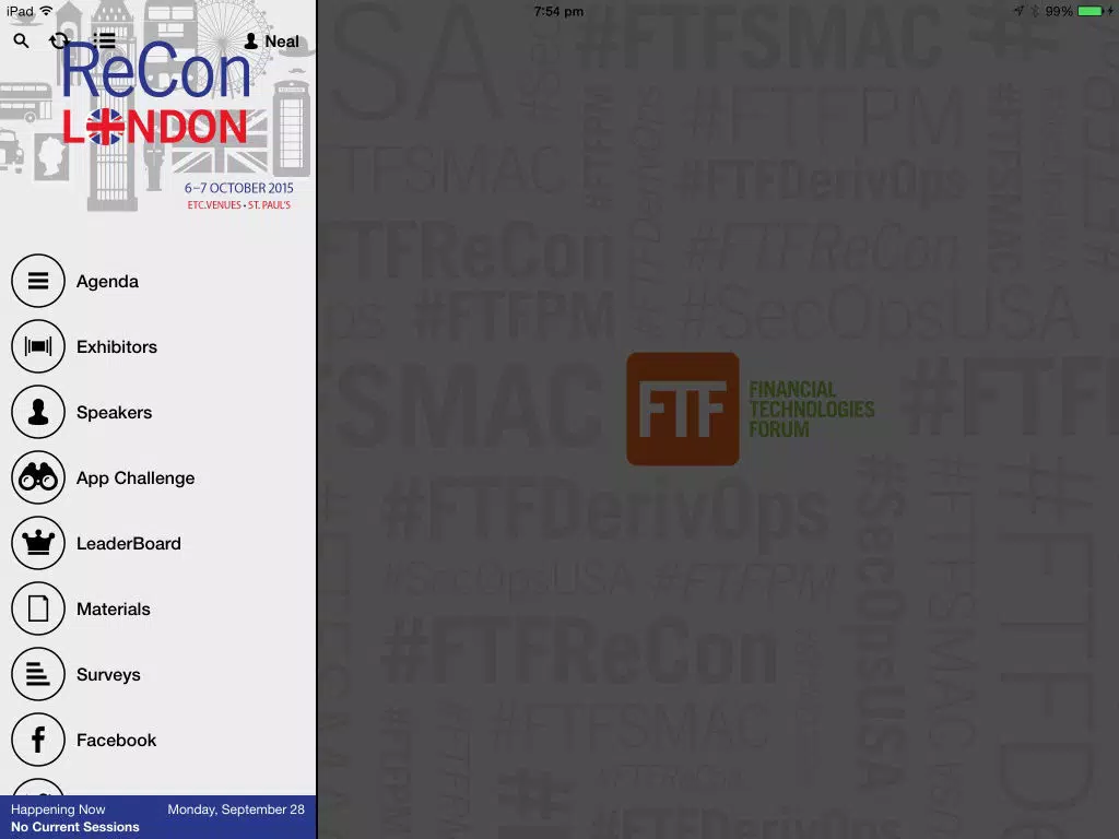 FTF Events App iPad  Screenshots