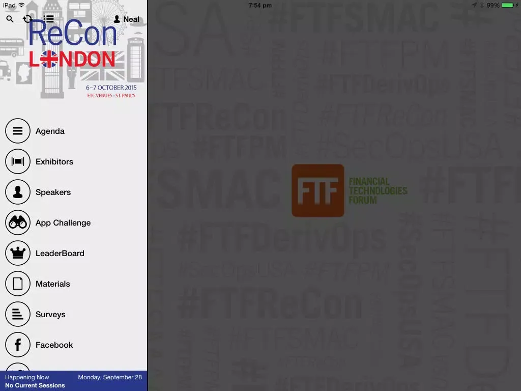 FTF Events App iPad 应用截图