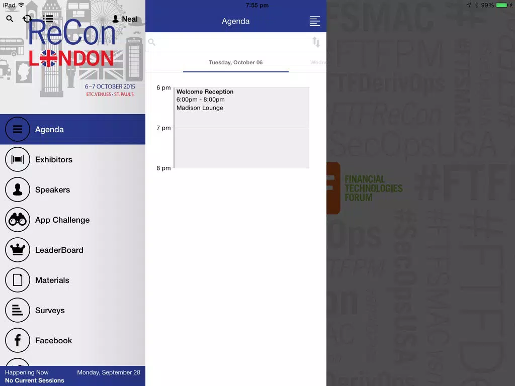 FTF Events App iPad  Screenshots