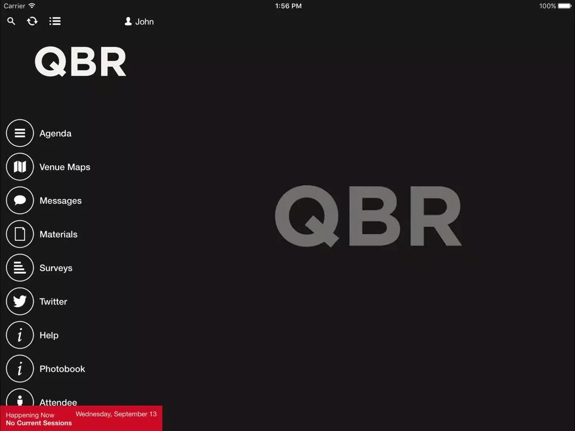 Capturas de tela do QBR MTG iPad 