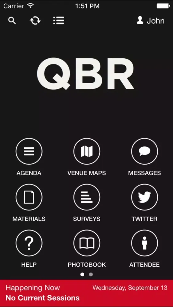 Capturas de tela do QBR MTG