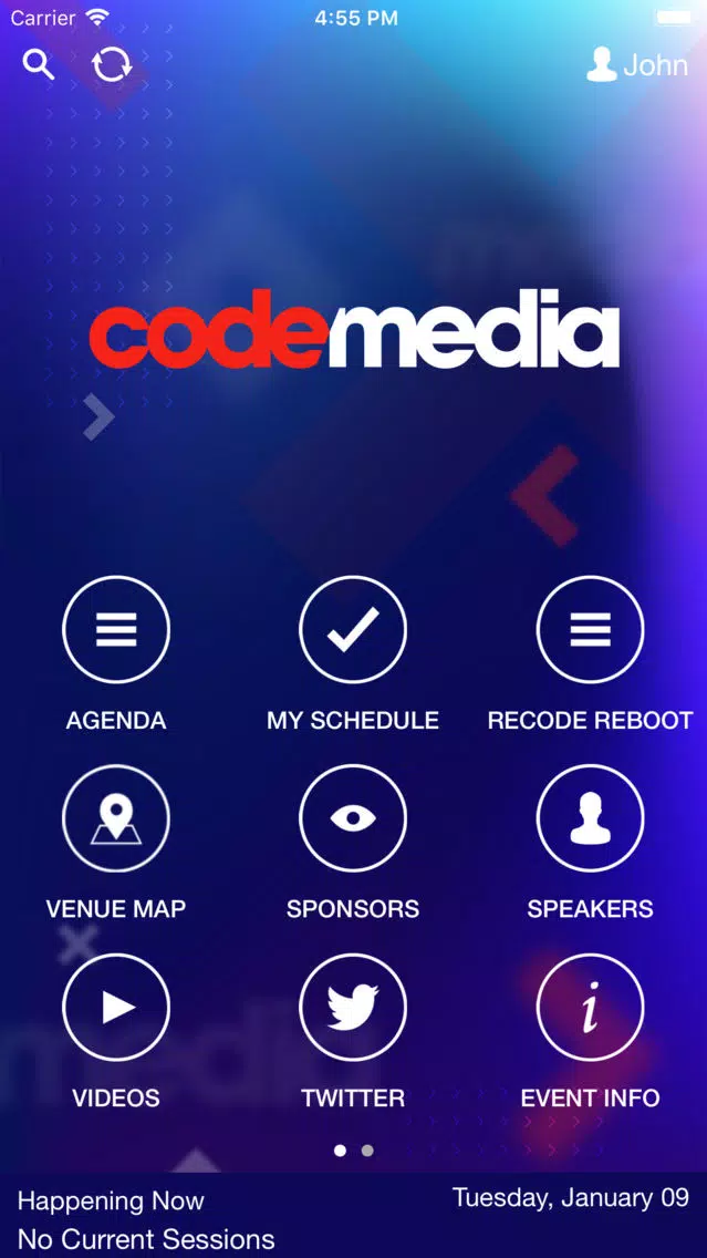 Captures d'écran de Code Media 2019