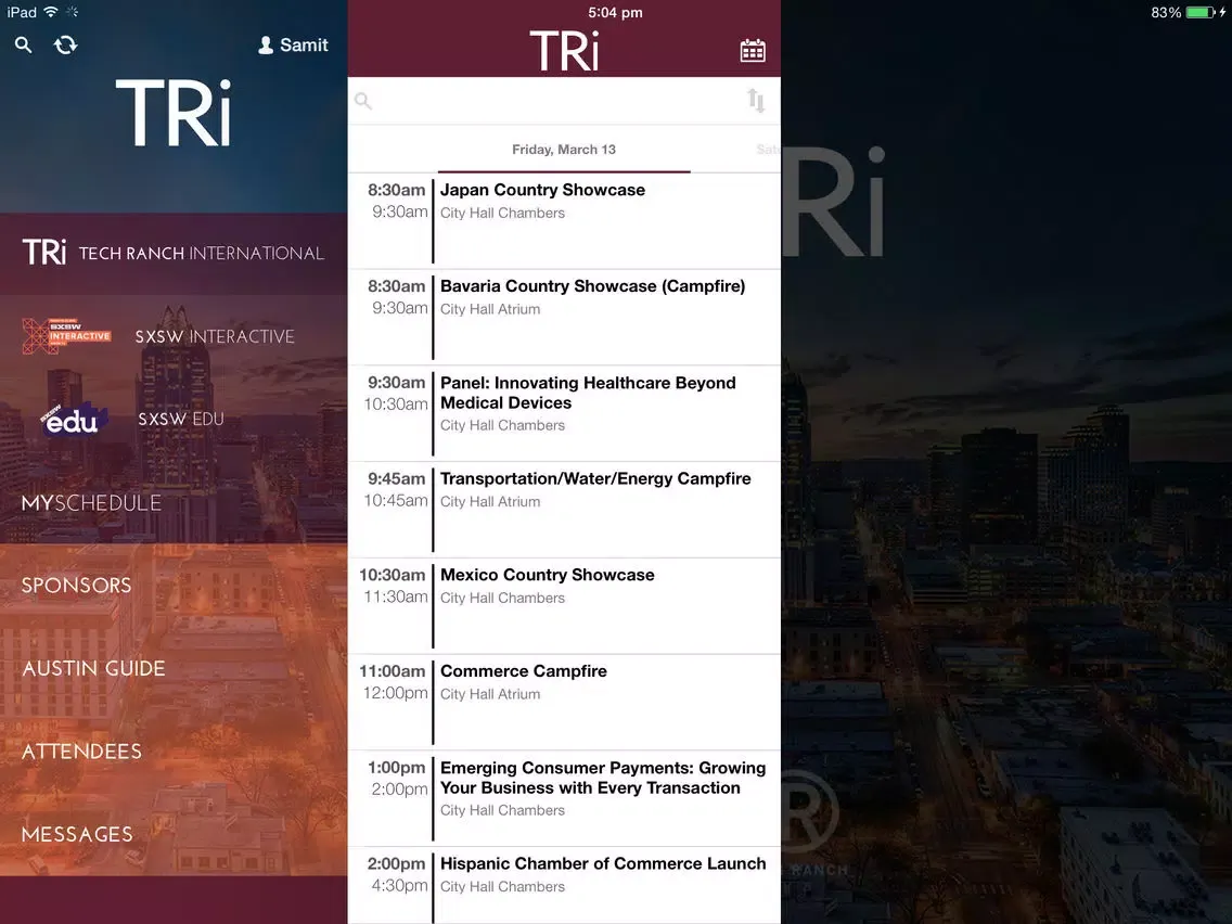 Capturas de tela do Tech Ranch International March 13-17, 2015 iPad 
