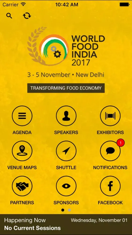 Ảnh chụp màn hình của World Food India 2017