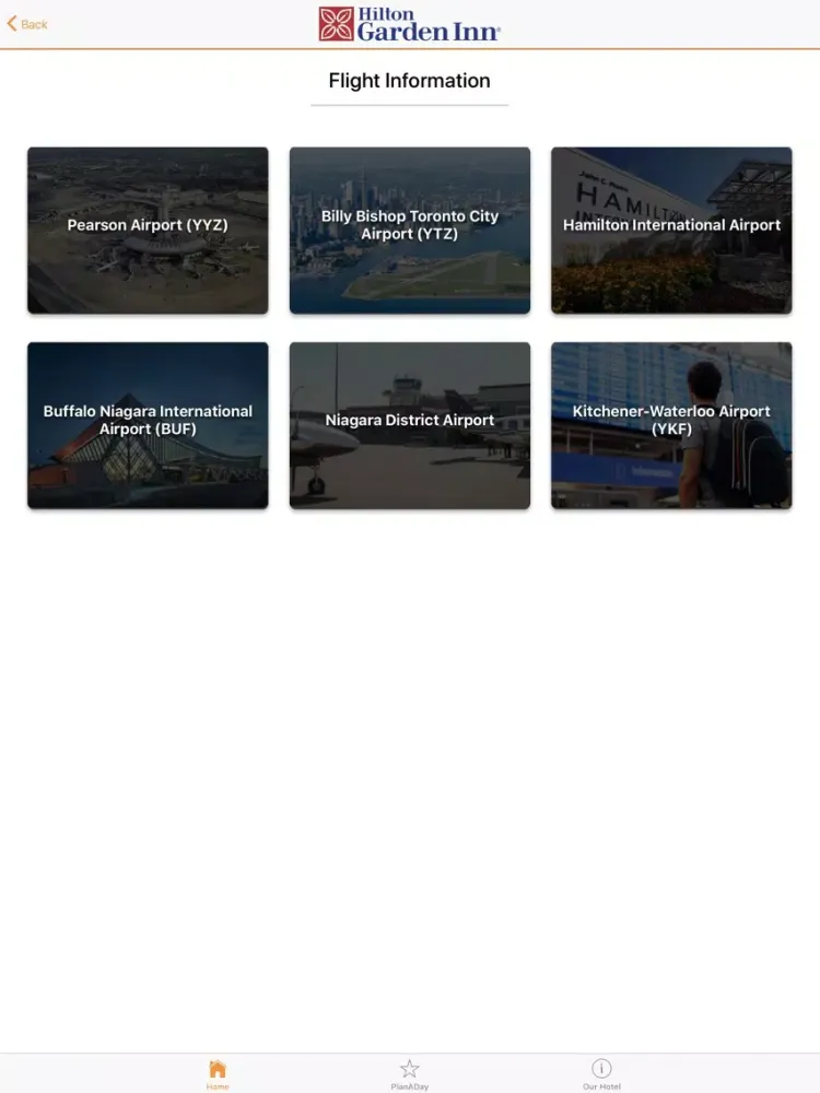Capturas de tela do Hilton Garden Inn Toronto—YYZ iPad 