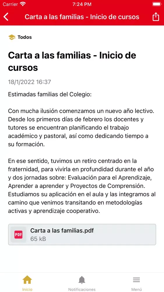 Zrzuty ekranu Colegio San Ignacio