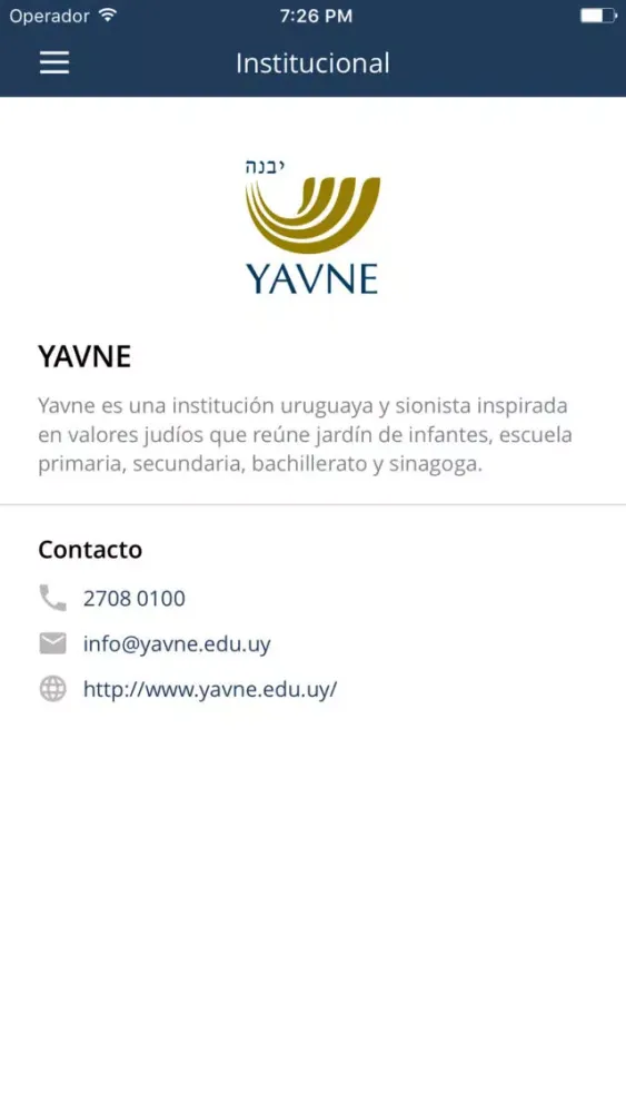 Tangkapan layar YAVNE