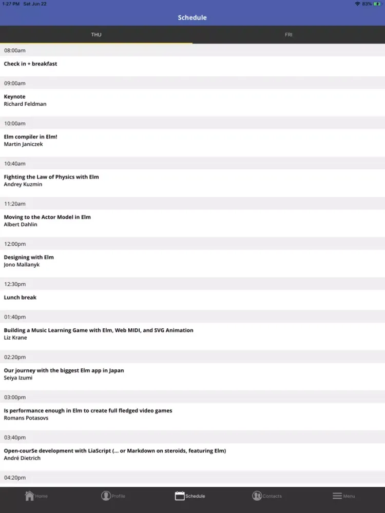 Ảnh chụp màn hình của ElmEurope Official iPad 