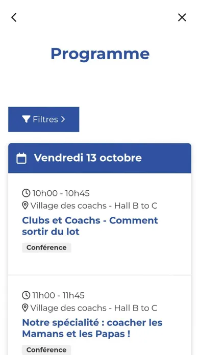 Screenshot di FITEX Event