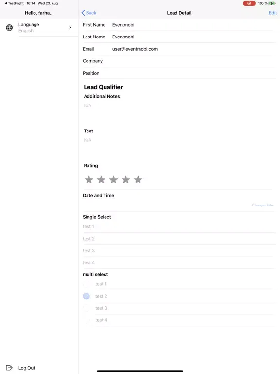 Lead Capture by EventMobi iPad  스크린샷
