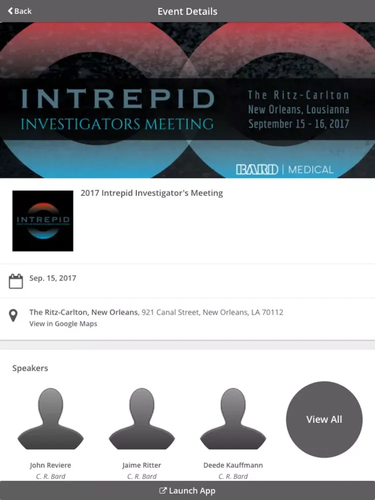 BMD Events iPad  Screenshots