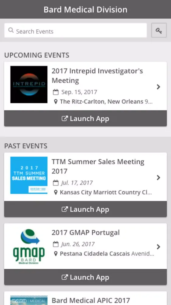 BMD Events Screenshots