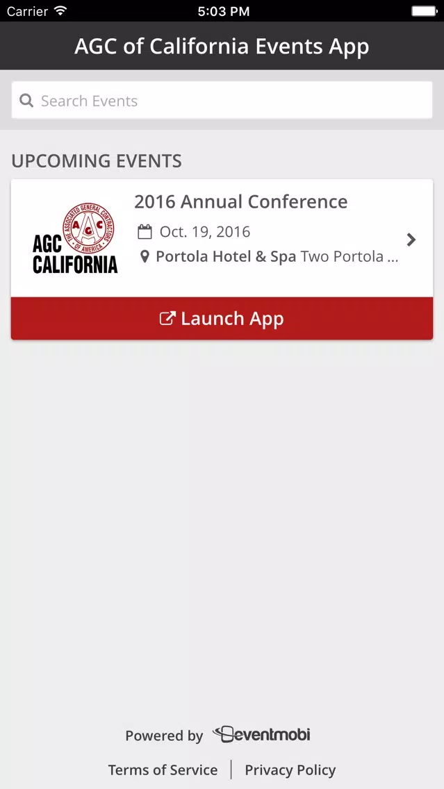AGC of California Events App 스크린샷