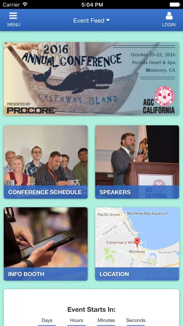 AGC of California Events App 스크린샷