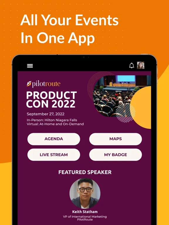 Tangkapan layar Event App by EventMobi iPad 