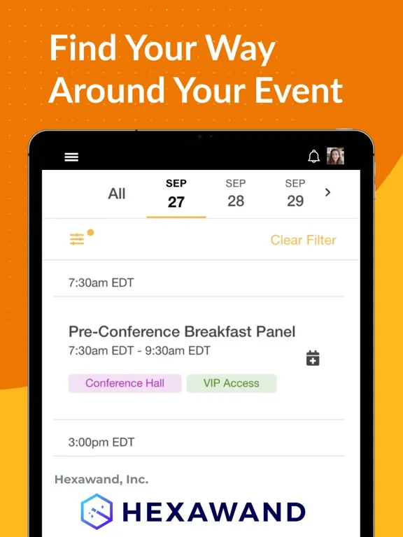 Tangkapan layar Event App by EventMobi iPad 